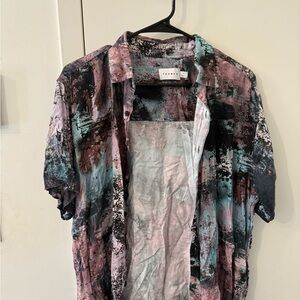 Topman Men's Multicolor Abstract Shirt